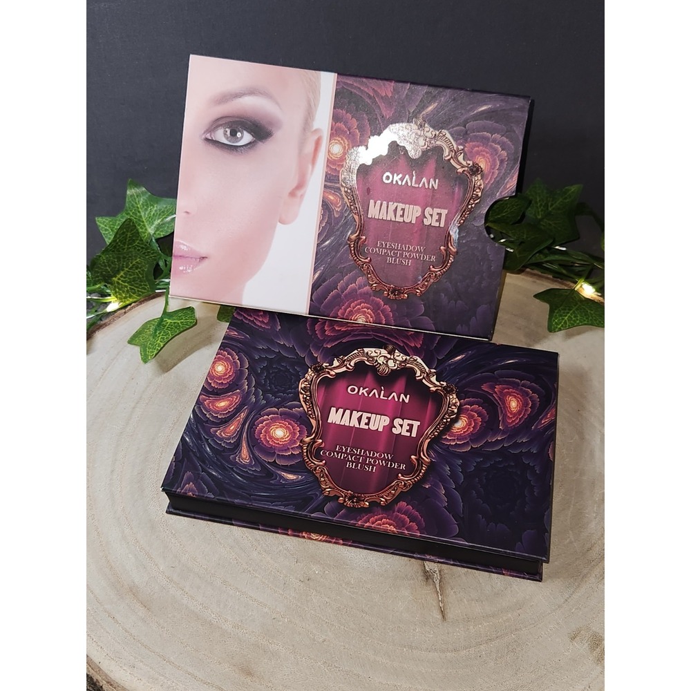 Okalan Makeup Set Eyeshadow Compact Powder Blush 7 color Highlighting Palette